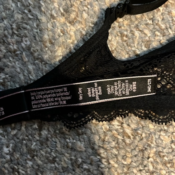 Victoria’s Secret Very Sexy Unlined Push-up without padding Studded Lace Bra 34C - Picture 6 of 9